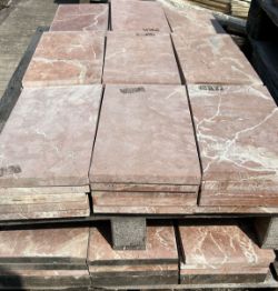 89X ALICANTE MARBLE HONED PATH/PATIO TILES 40X20CM X20MM.