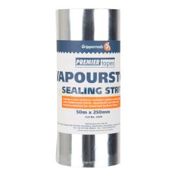 ONE PALLET 484X GRIPPERRODS VAPOUR STOP SEALING STRIP ROLLS (L)50M X (W)25CM