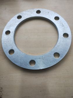 HEAVY DUTY METAL FLANGE PLATE - 285 MM WIDE -185MM CENTRE HOLE -15MM THICK - NEW