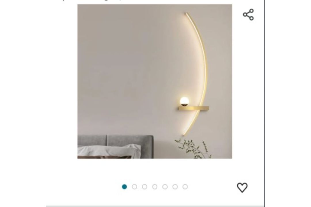 MODERN LED GOLD WALL SCONCES, LEFT& RIGHT SET -2PSC - JOBLOT OF 3 SETS - Image 2 of 3
