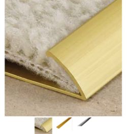 350 PIECES OF CARPET EDGING THRESHOLD SILVER - 13MM WIDE / 0.9M LENGTH