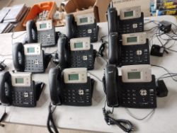 JOBLOT 11 X YEALINK T23G VOIP PHONES - POE - ASTERISK/3CX/GRADWELL- USED AND WORKING