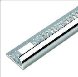 PIECES OF 837 6MM METAL ROUND EDGE TRIM SILVER 1.83M