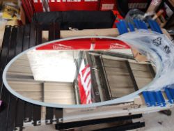 HIB ARENA 120 LED AMBIENT OVAL MIRROR - NEW - EX DISPLAY NEVER HOOKED UP - NO ORIGINAL BOX