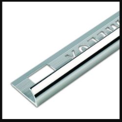 627 PIECES OF 12.5MM METAL ROUND EDGE TRIM SILVER 1.83M