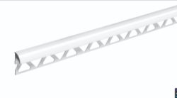 585PIECES OF 6MM PVC SUPERGLOSS QUADRANT TILE TRIM WHITE GLOSS 1.83M