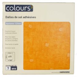 520 PACKS (1 PALLET) CASTORAMA COLOURS VINYL FLOOR TILES 30.5 X 30.5CM - YELLOW - ADHESIVE BACKED