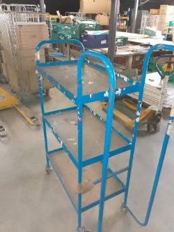 WAREHOUSE 3 TIER STORAGE TROLLEY