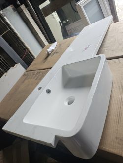 ISOCAST BASIN 1500MM WIDE, 450MM AT BASIN, 350MM AT SHELF