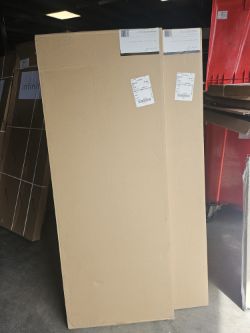 2 X BATH FRONT PANEL WITH PLINTH NATURAL WHITE MDBP4000.NW