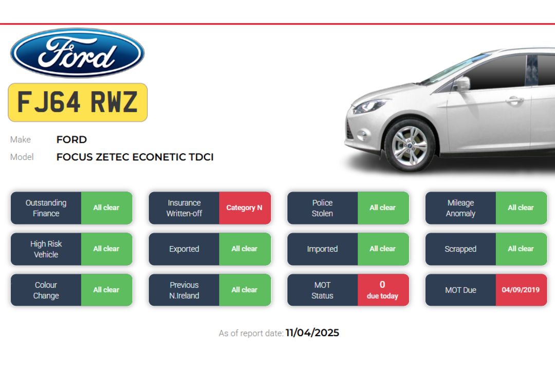 2014 FORD FOCUS ZETEC ECONETIC TDCI ESTATE – 1560CC DIESEL >>--NO VAT ON HAMMER--<< - Image 13 of 13