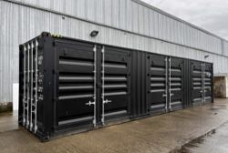 UNUSED 40FT HIGH CUBE CONTAINER, 3 SIDE DOORS (BLACK)
