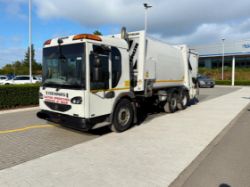 **(ONLY 87K MILEAGE)** 2012 DENNIS ELITE 2 FAUN VARIOPRESS REFUSE/MUNICIPAL BIN TRUCK