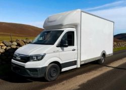 **(ONLY 78K MILEAGE)** 2023 MAN TGE 3.140 AUTO LWB LOW LOADER BOX