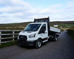 **(ONLY 43K MILEAGE)** 2021 FORD TRANSIT 350 LEADER TDCI 130BHP DIESEL TIPPER