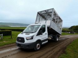 2018 FORD TRANSIT 130 TDCI EURO 6 TWIN REAR WHEEL ALUMINIUM CAGE TIPPER>>--NO VAT ON HAMMER--<<