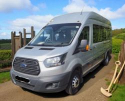 **(ONLY 89K MILEAGE)** 2018 FORD TRANSIT LWB 17-SEATER MINIBUS