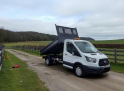 *(ONLY 71K MILEAGE)*2018 (18) FORD TRANSIT 350 TDCI SINGLE CAB TIPPER–11FT BODY >-NO VAT ON HAMMER-<