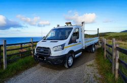 **(ONLY 53K MILEAGE)** 2023 FORD TRANSIT 350 LEADER LWB DROPSIDE PICKUP WITH TAIL LIFT