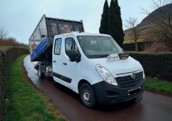 **(ONLY 107K MILEAGE)** 2016 VAUXHALL MOVANO 2.3 CDTI BITURBO ECOFLEX H1 CREW CAB TIPPER