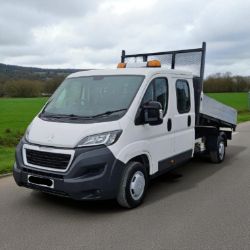 **(ONLY 42K MILEAGE)**2018 PEUGEOT BOXER 2 HDI CREW CAB DIESEL TIPPER >>--NO VAT ON HAMMER--<<