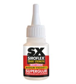 100 X SIROFLEX MIGHTY STRENGTH MEDIUM VISCOSITY SUPER GLUE 20G