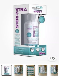 WHOLESALE JOB LOT 500X STERI-7 XTRA VEHICLE SANITIZER SPRAY 250ML BULK DISINFECTANT CLEANER