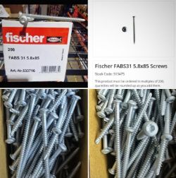 100 X FISCHER FABS 31 5.8X85 (BOX OF 200)