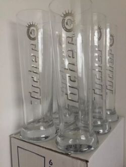 287× LIMITED EDITION TUCHER HELLES HEFE WEIZEN PINT GLASS 100% GENUINE BRAND NEW