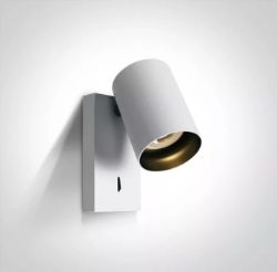 7 X OUTDOOR WALL LIGHT WITH SWITCH WHITE GU10 10W ADJUSTABLE GARDEN EXTERNAL 65105NA/W