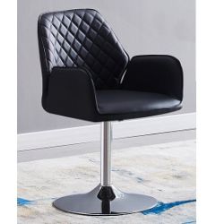 FAUX LEATHER DINING CHAIR WITH SWIVEL ACTION - BUCKETEER
