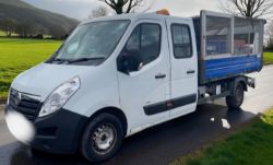 **(ONLY 67K MILEAGE)** 2016 VAUXHALL MOVANO 2.3 CDTI BITURBO ECOFLEX F3500 L3H1 CREW CAB TIPPER
