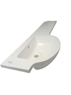 BATHROOM SINK 1200MM SLIM ISOCAST BASIN - SLIM DEPTH LEFT INSO1200SM.L