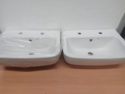 CERAMIC 2 TOP HOLE BASIN WHITE X 2