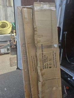 WET ROOM SWING SCREENS JOBOT OF 3 300MM X 1850MM