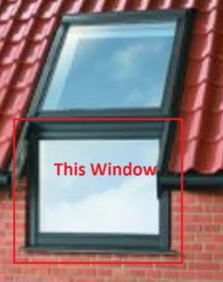 VELUX WINDOW 78 CM X 95 CM VFE M34 3037G VERTICAL BOTTOM HINGED WINDOW