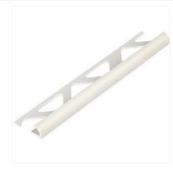 295 PIECES OF 9MM ROUND EDGE PVC TRIM SOFT CREAM 2.44M