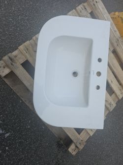WASH BASIN DURAVIT 80M X 520MM HEAVY THREE TAP HOLES
