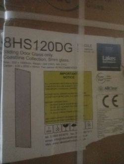 SLIDING DOOR GLASS ONLY 8 MM GLASS 8HS120DG LAKES