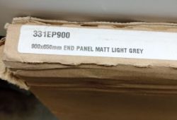 LUCENTE MATT LIGHT GREY BASE END PANEL SLAB REPLACEMENT 900X650 X 22 MM 331EP900