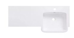 ISOCAST BASIN STANDARD DEPTH SQUARE RIGHT WHITE 1000 MM R2 BATHROOMS IS1002S.R