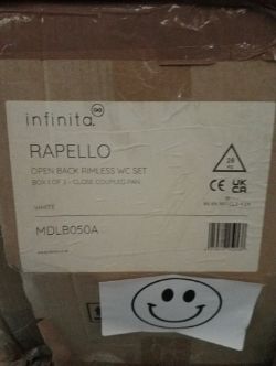 INFINITA RAPELLO CLOSE COUPLED COMFORT  TOILET PAN AND CISTERN