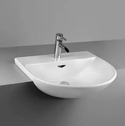 BATHROOM SINK WASH BASIN MONO MODERN CERAMIC WHITE 550MM RES55SRBAS1