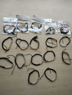 ROSE QUARTZ 5 BEAD SHAMBALLAS - NEW IN ORIGINAL PACKAGING - JOBLOT OF 17