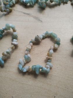 AMAZONITE GEMSTONE CHRYSTAL CHIP BRACELETS - NEW - JOBLOT OF 50