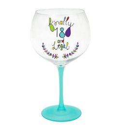 120 X BRAND NEW JUST SAYING GIN GLASS 18TH