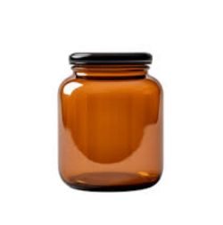 150 X NEW 15.5CM GLASS STORAGE JAR VINTAGE AM (TE)