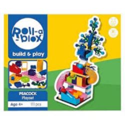 120 X BRAND NEW ROLL-A-BLOX ANIMAL ROLL PARADISE - PEACOCK