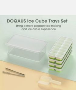 100 X BRAND NEW DOQAUS PREMIUM ICE CUBE TRAY SETS