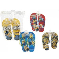 95 X OFFICIAL DESPICABLE ME MINIONS FLIP FLOPS SANDALS KIDS SUMMER SHOES BEACH